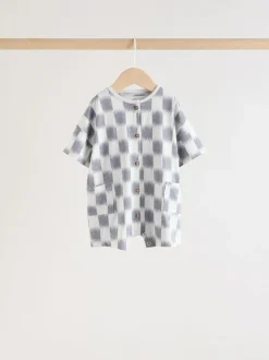 À boutons imprimés neutres ening - Barboteuse Jersey Baby 3 Pack