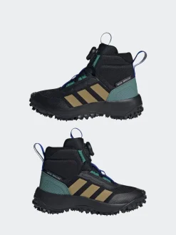 adidas Fortarail Boa Bottes/Bottines mi-hautes pour enfants à doublure en polaire douillette