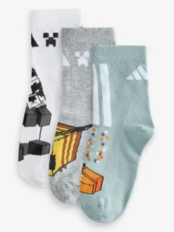 adidas lot de 3 chaussettes Little Kids Minecraft Crew