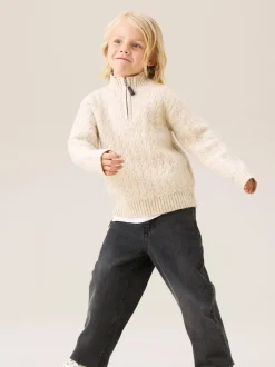 Angel & Rocket Pull à col zippé en maille torsadée Connor