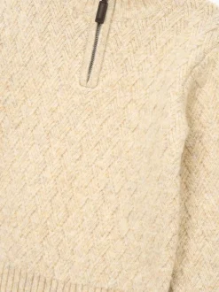 Angel & Rocket Pull à col zippé en maille torsadée Connor