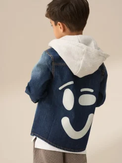 Angel & Rocket Smile Denim Surchemise avec capuche