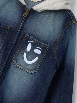 Angel & Rocket Smile Denim Surchemise avec capuche