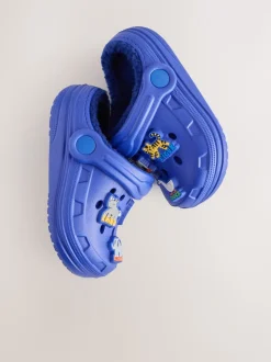 Animal bleu - Sabots chaussons doublés chauds