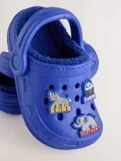 Animal bleu - Sabots chaussons doublés chauds