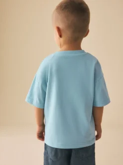 Animal de la mer bleue - T-shirt rembourré 3D à manches courtes (3mois7ans)