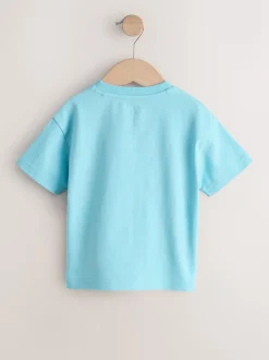 Animal de la mer bleue - T-shirt rembourré 3D à manches courtes (3mois7ans)