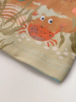 Animal de la mer bleue - T-shirt rembourré 3D à manches courtes (3mois7ans)