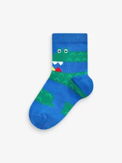 Animal rouge/bleu/vert - Paquet de chaussettes en coton riche 7