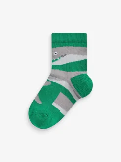 Animal rouge/bleu/vert - Paquet de chaussettes en coton riche 7