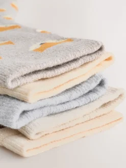 Animaux écrus des bois - Chaussettes en coton éponge riche 5 Lot