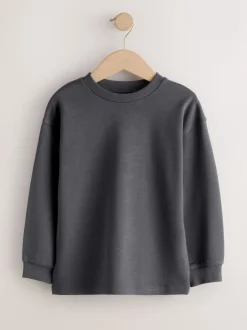 Anthracite/baie/fauve - T-shirts épais décontractés à manches longues Lot de 3 (3-16ans)