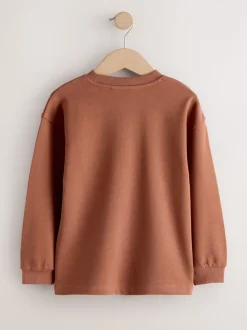 Anthracite/baie/fauve - T-shirts épais décontractés à manches longues Lot de 3 (3-16ans)