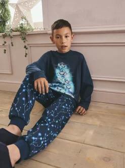 Arbre Gamer bleu marine/bleu - Pyjama de Noël simple (5-16ans)