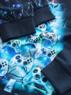 Arbre Gamer bleu marine/bleu - Pyjama de Noël simple (5-16ans)