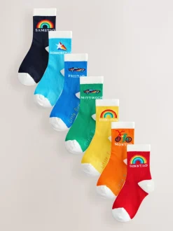Arc-en-ciel lumineux - Lot de 7 paires de chaussettes Little Bird by Jools Oliver Italian Days Of The Week