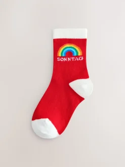 Arc-en-ciel lumineux - Lot de 7 paires de chaussettes Little Bird by Jools Oliver Italian Days Of The Week