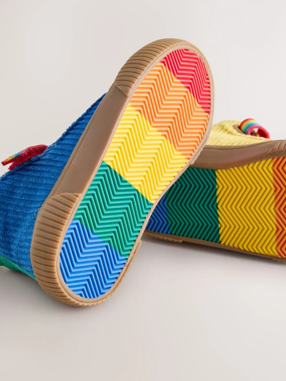 Arc-en-ciel multicolore - Little Bird by Jools Oliver baskets hautes doublées en velours côtelé en peau de mouton