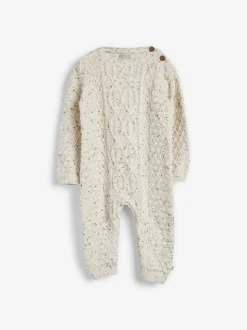 Avoine - The Little Tailor Ensemble Romper et Chapeaux Bébé en tricot torsadé 100% coton