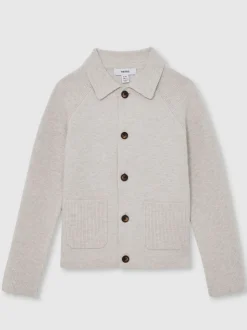 Avoine chiné - Cardigan Reiss Fitzgerald en maille à boutons