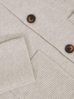 Avoine chiné - Cardigan Reiss Fitzgerald en maille à boutons