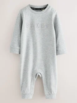 Baker by Ted Baker Barboteuse rouge/gris bordeaux et chapeau réversible