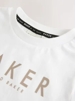Baker by Ted Baker Beige Sable Varsity Jacket T-Shirt et Joggings Ensemble 3 pièces