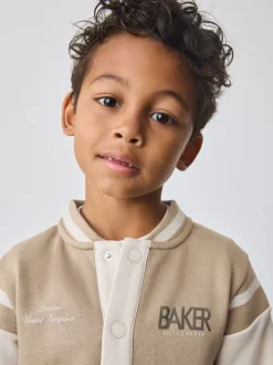 Baker by Ted Baker Beige Sable Varsity Jacket T-Shirt et Joggings Ensemble 3 pièces