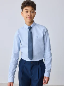 Baker by Ted Baker Chemise bleue à manches longues avec cravate