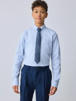 Baker by Ted Baker Chemise bleue à manches longues avec cravate