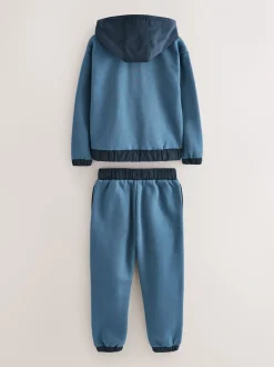 Baker by Ted Baker ensemble sweat à capuche et pantalon de jogging zippé bleu