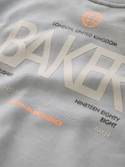 Baker by Ted Baker Ensemble sweat-shirt graphique gris oversize et joggings
