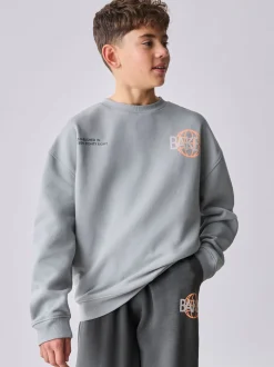 Baker by Ted Baker Ensemble sweat-shirt graphique gris oversize et joggings