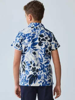 Baker by Ted Baker ensemble chemise et t-shirt bleu à fleurs