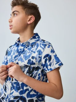 Baker by Ted Baker ensemble chemise et t-shirt bleu à fleurs