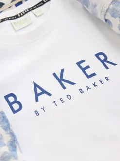 Baker by Ted Baker ensemble chemise et t-shirt bleu à fleurs