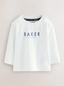 Baker by Ted Baker ensemble salopette et t-shirt bleu matelassé