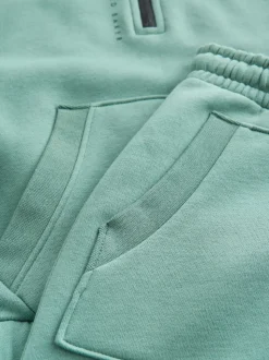 Baker by Ted Baker Ensemble Sweat-shirt et Survêtement Vert Col cheminée zippé