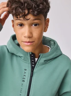 Baker by Ted Baker Ensemble Sweat-shirt et Survêtement Vert Col cheminée zippé