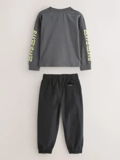 Baker by Ted Baker ensemble t-shirt et pantalon cargo multicolores à manches longues