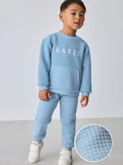 Baker by Ted Baker Ensemble Chandail matelassé et Survêtement Bleu