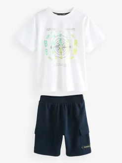 Baker by Ted Baker ensemble t-shirt et short cargo à motif graphique