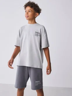 Baker by Ted Baker ensemble t-shirt et short oversize à motif tonal