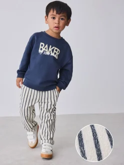 Baker by Ted Baker Ensemble Sweat-shirt et Pantalons rayés bleu marine
