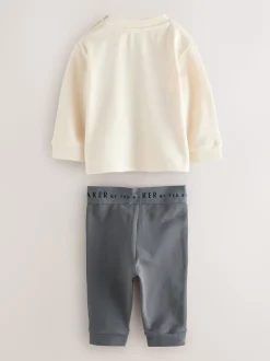 Baker by Ted Baker Ensemble de 2 T-shirts et Leggings Beige Sable/Anthracite/Vert/Kaki