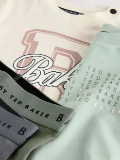 Baker by Ted Baker Ensemble de 2 T-shirts et Leggings Beige Sable/Anthracite/Vert/Kaki