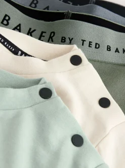 Baker by Ted Baker Ensemble de 2 T-shirts et Leggings Beige Sable/Anthracite/Vert/Kaki