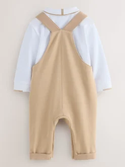 Baker by Ted Baker Ensemble Salopettes Beige Sable et Polos