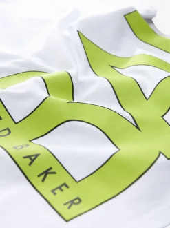 Baker by Ted Baker Graphic 100% Cotton Blanc T-shirt