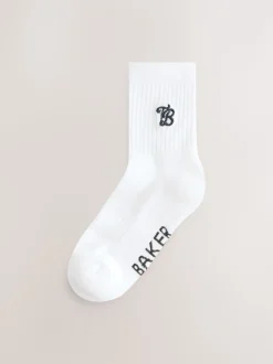 Baker by Ted Baker Lot de 2 chaussettes pour garçons à logo brodé